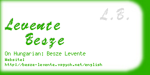 levente besze business card